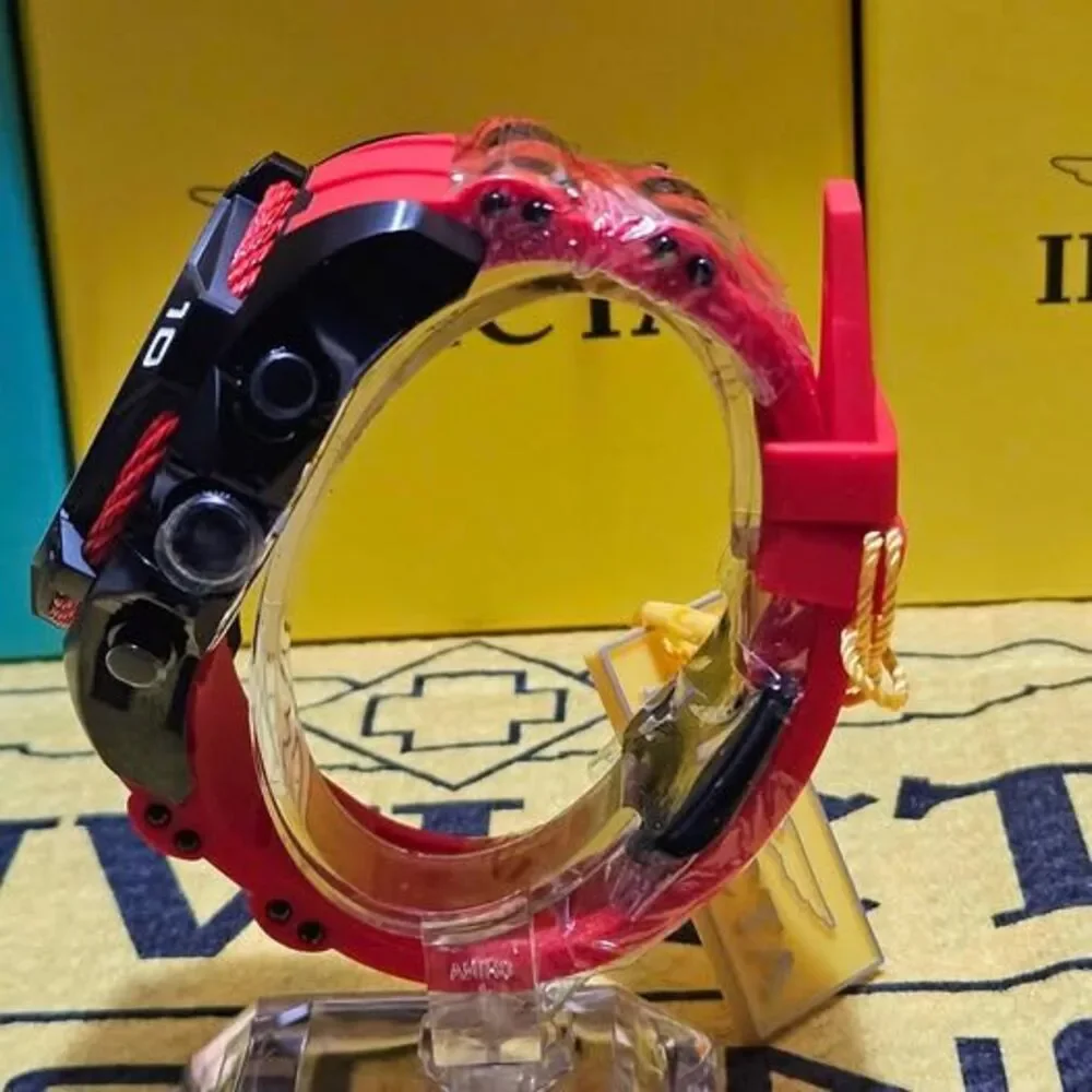 Invicta Bolt Chronograph Red & Black Watch – Men’s 52mm